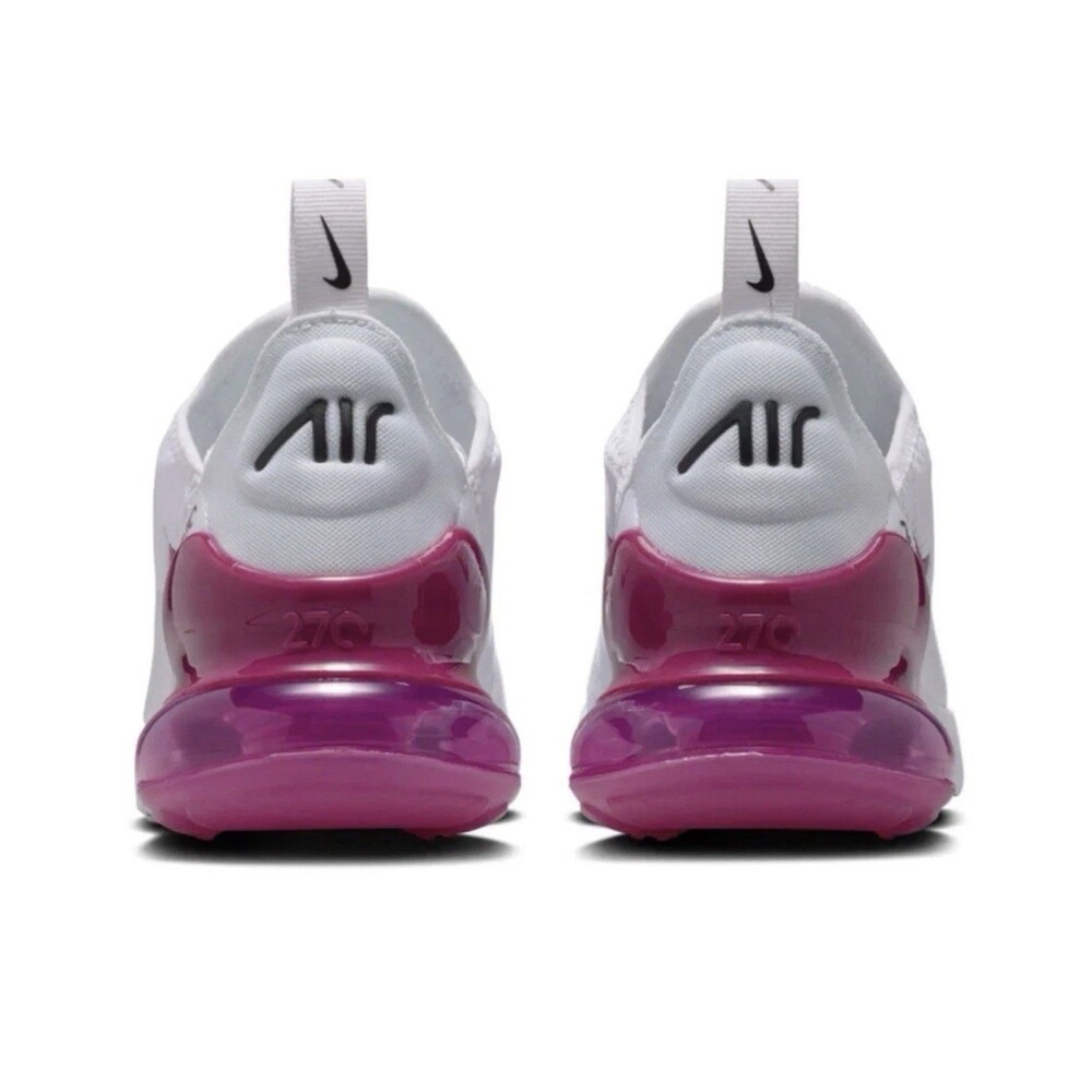 Big Kids Sz 4.5Y Nike Air Max 270 Casual Shoes White/Black/Sweet Beet 943345 124 - Picture 4 of 5